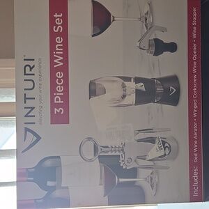 Black 3 Piece Wine Set